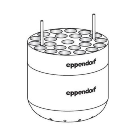 Adapter for 23 x round bottom tubes (2x)